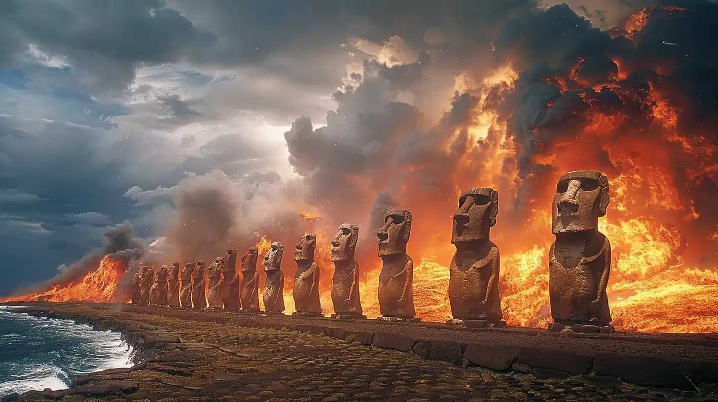 Who burnt down Easter Island and why did they do it?